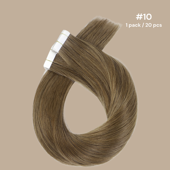 Extensions Adhésives / tapes raides Remy Hair Premium 10# 60 Gr