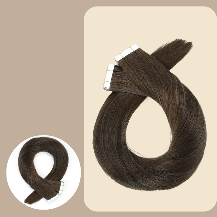 Extensions Adhésives / tapes raides Remy Hair Premium 6#