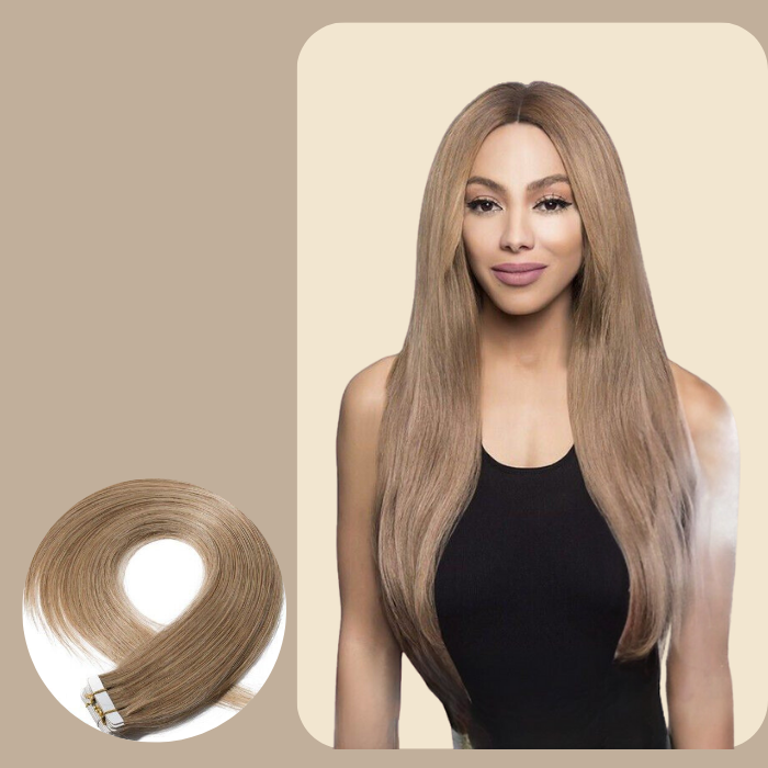 Extensions Adhésives / tapes raides Blond foncé 60 Gr