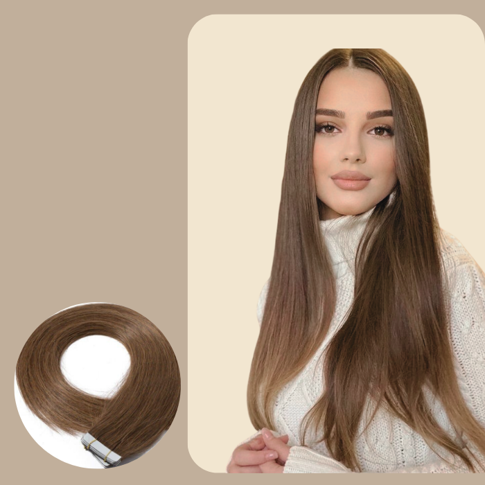 Extensions Adhésives / tapes raides Marron Clair 60 Gr