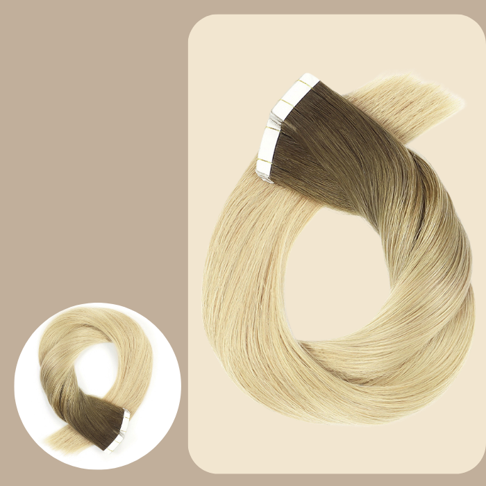 Extensions Adhésives / tapes raides Remy Hair Premium T10/20#