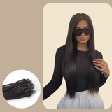 100 Extensions Anneaux / Easy Loop Raides Brun Foncé 18" | 46 Cm 50 Gr