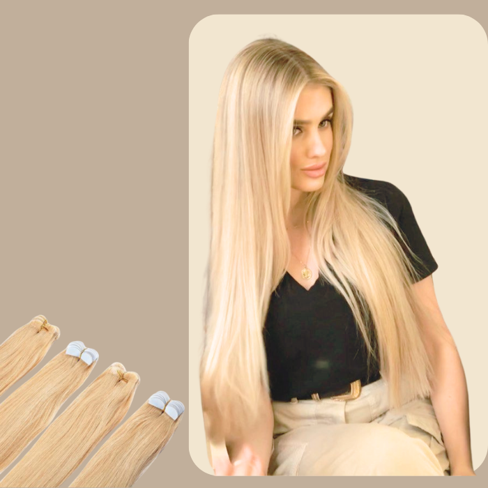 Extensions Adhésives Raides Blond Blond