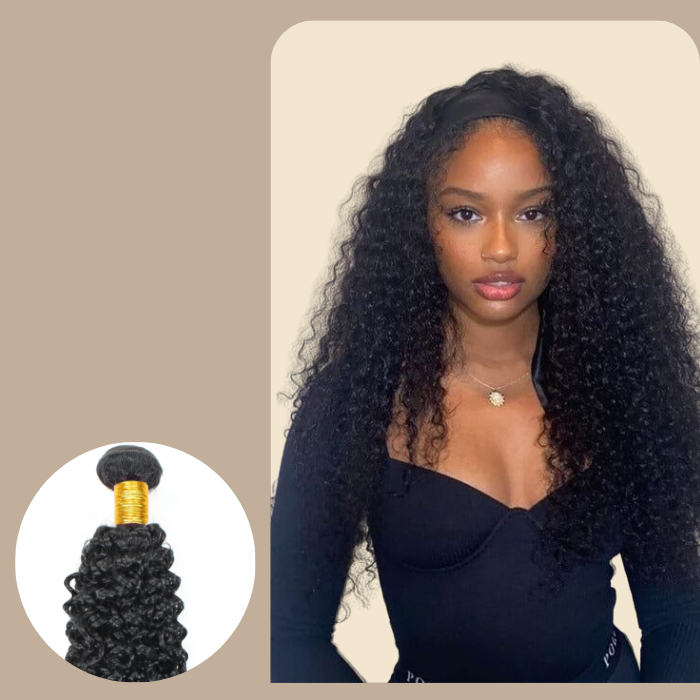 Tissage Cheveux Vierge Human Hair Kinky Curly 7A Brun Foncé 1B 100 Gr