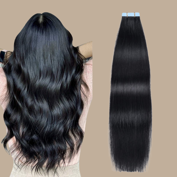 Extensions Adhésives / tapes raides Remy Hair Premium 1 # 1#