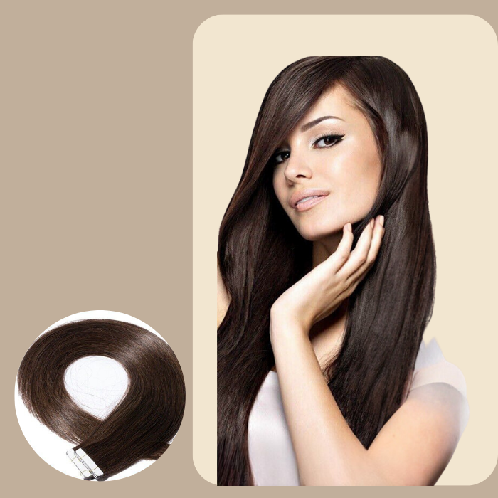 Extensions Adhésives / tapes raides Chocolat Foncé