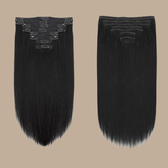 Extensions Clips Raides Noir