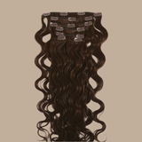 Extensions Clips Ondulées Brun Brun 20" | 51 Cm 160 Gr