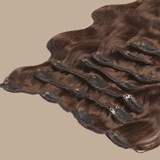 Extensions Clips Ondulées Brun Brun 20" | 51 Cm 160 Gr