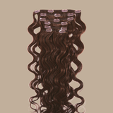 Extensions Clips Ondulées Chocolat Chocolat 20" | 51 Cm 160 Gr