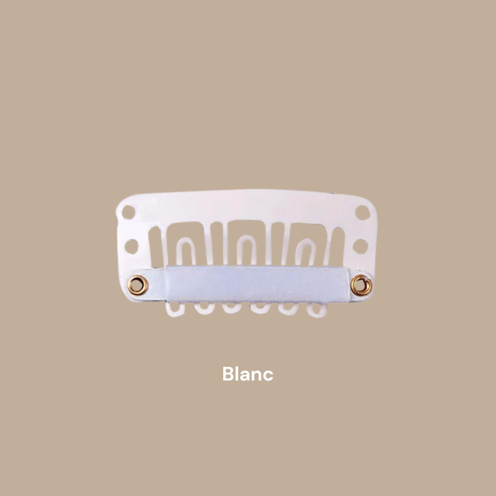 Paquet de 6 clips Blanc