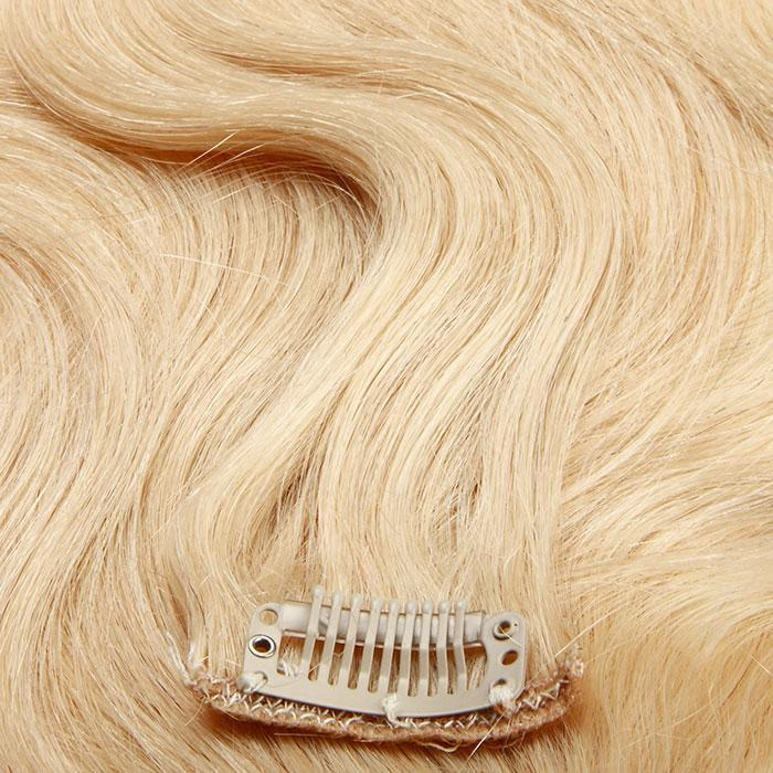 Extensions Clips Ondulées Blond Platine Blond Platine 20" | 51 Cm 160 Gr