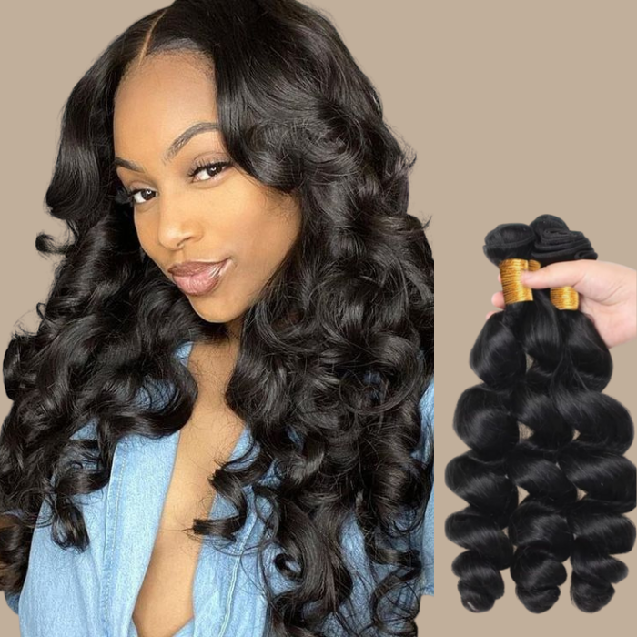 Tissage Cheveux Vierge Human Hair Loose Wave 7A Brun Foncé 1B 100 Gr Brun Foncé 1 Pc