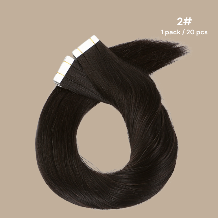 Extensions Adhésives / tapes raides Remy Hair Premium 2# 60 Gr