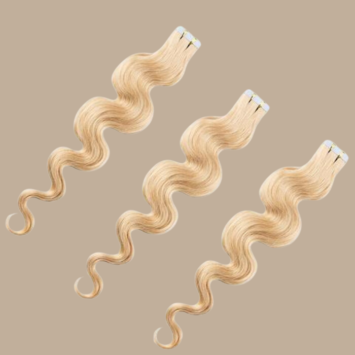 Extensions Adhésives Ondulées Blond Platine Blond Platine 20" | 51 Cm 50 Gr