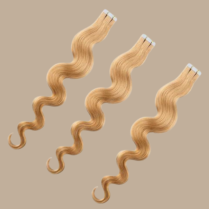 Extensions Adhésives Ondulées Blond Blond 20" | 51 Cm 50 Gr