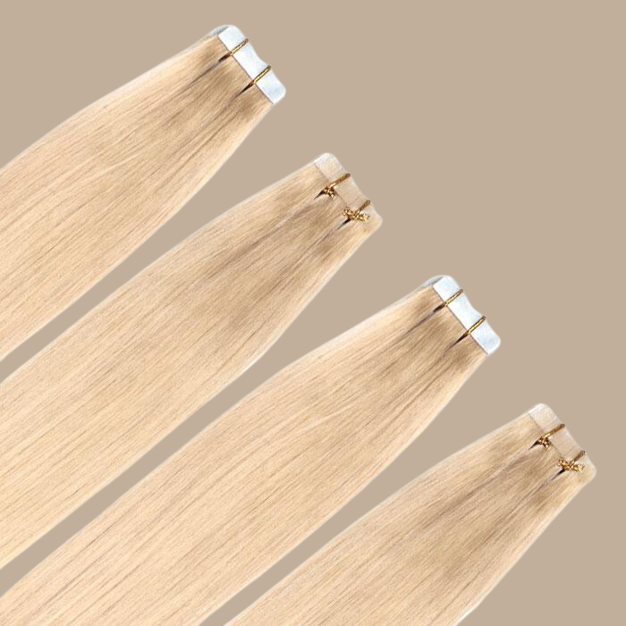 Extensions Adhésives Raides Blond Platine Blond Platine