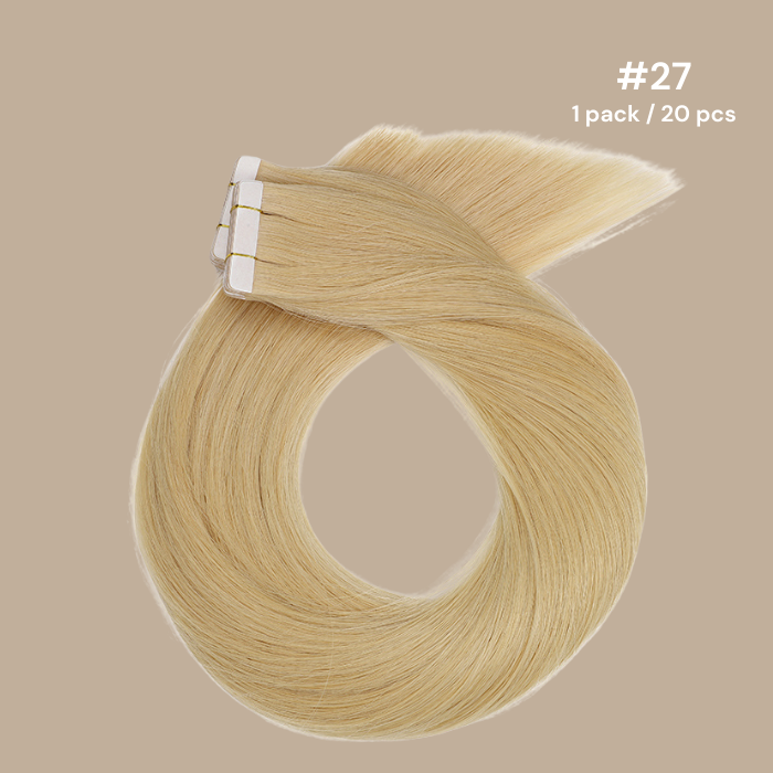 Extensions Adhésives / tapes raides Remy Hair Premium 27# 50 Gr