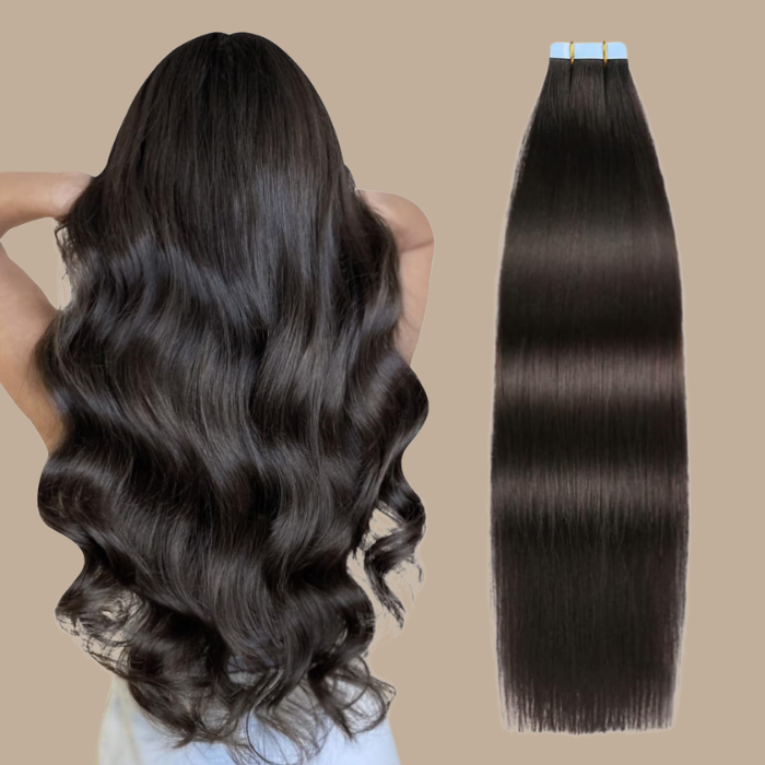 Extensions Adhésives / tapes raides Remy Hair Premium 2#