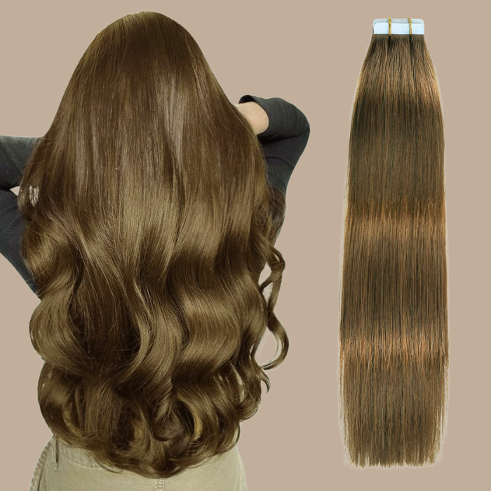 Extensions Adhésives / tapes raides Remy Hair Premium 12# 50 Gr