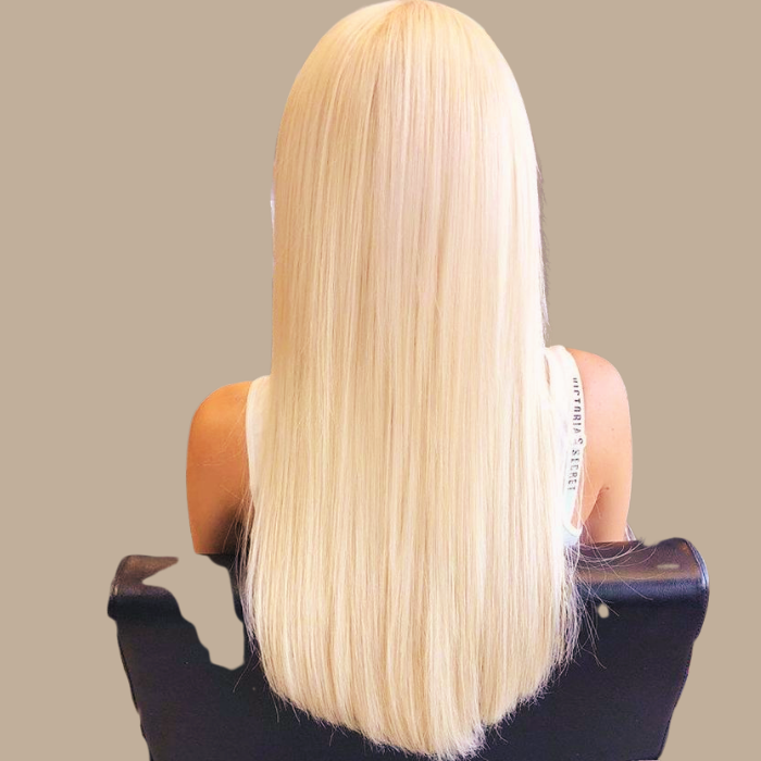 100 Extensions Kératine Raides Blond Platine 80 Gr