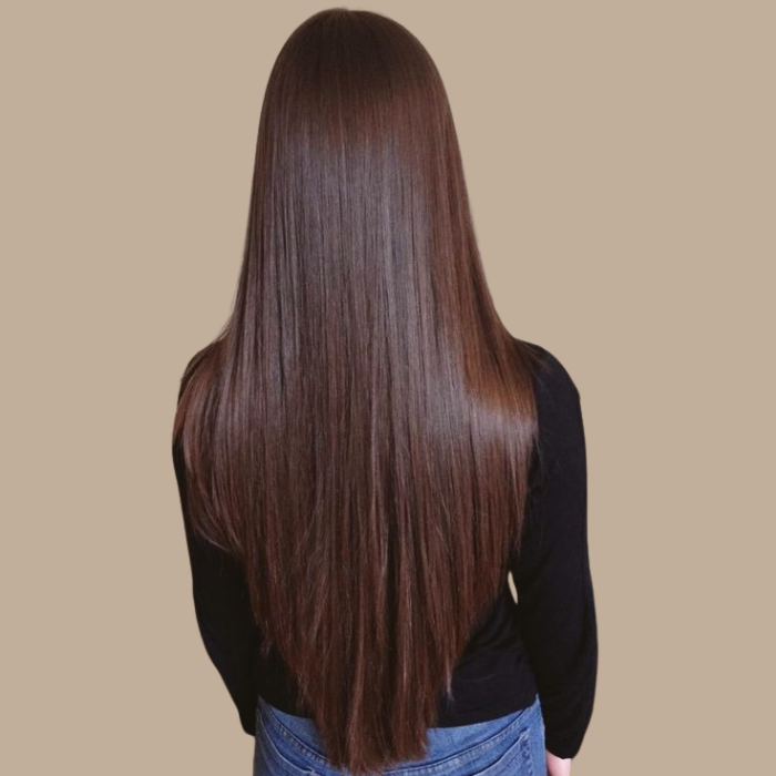 100 Extensions Anneaux Raides Chocolat Chocolat 22" | 56 Cm 80 Gr