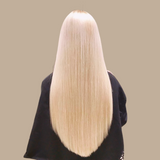 100 Extensions Anneaux Raides Blond Platine 22" | 56 Cm 80 Gr