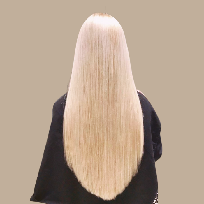 100 Extensions Anneaux / Easy Loop Raides Blond Platine 22" | 56 Cm 80 Gr