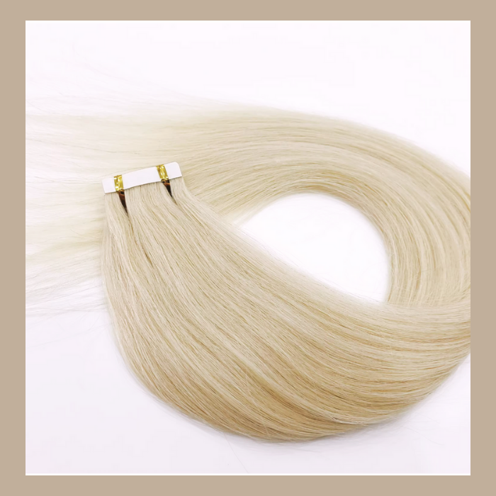 Extensions Adhésives / tapes raides Blond Platine