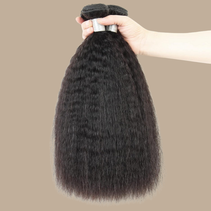 Tissage Cheveux Vierge Human Hair Yaki Straight 7A Brun Foncé 1B 100 Gr Brun Foncé 1 Pc