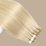 Extensions Adhésives / tapes raides Blond Platine