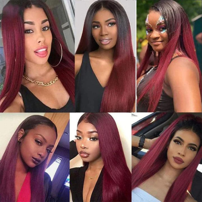 Kit Extensions à Clips Straight Ombre Brun Foncé 99J 120 gr Ombre Brun Foncé 99J 120 Gr