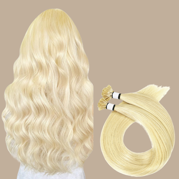 100 Extensions Kératine Raides Premium 613# 613# 22" | 56 cm 100 Gr | 100 mèches