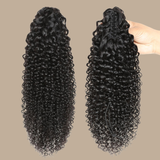 Queue de cheval Ponytail Noir à Pince Naturel Remy Hair Kinky Curly Noir