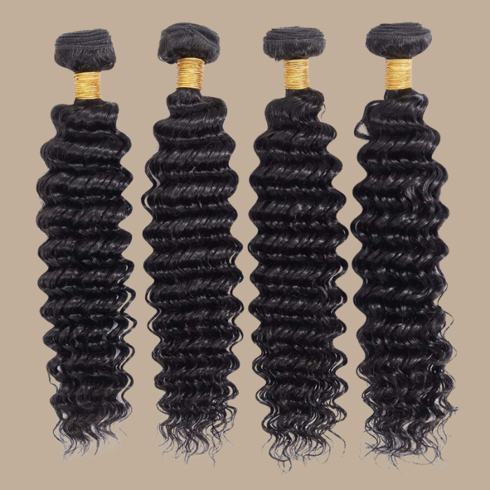 Tissage Cheveux Vierge Human Hair Deep Wave 7A Brun Foncé 1B 100 Gr Brun Foncé 1 Pc