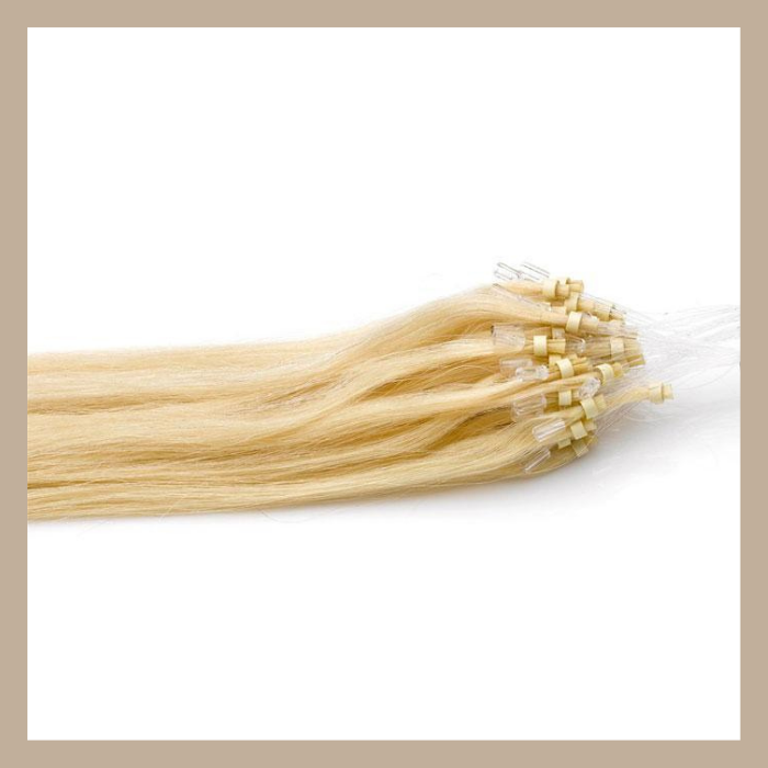 100 Extensions Anneaux / Easy Loop Raides Blond Clair 18" | 46 Cm 80 Gr