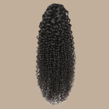 Queue de cheval Ponytail Noir à Pince Naturel Remy Hair Kinky Curly Noir