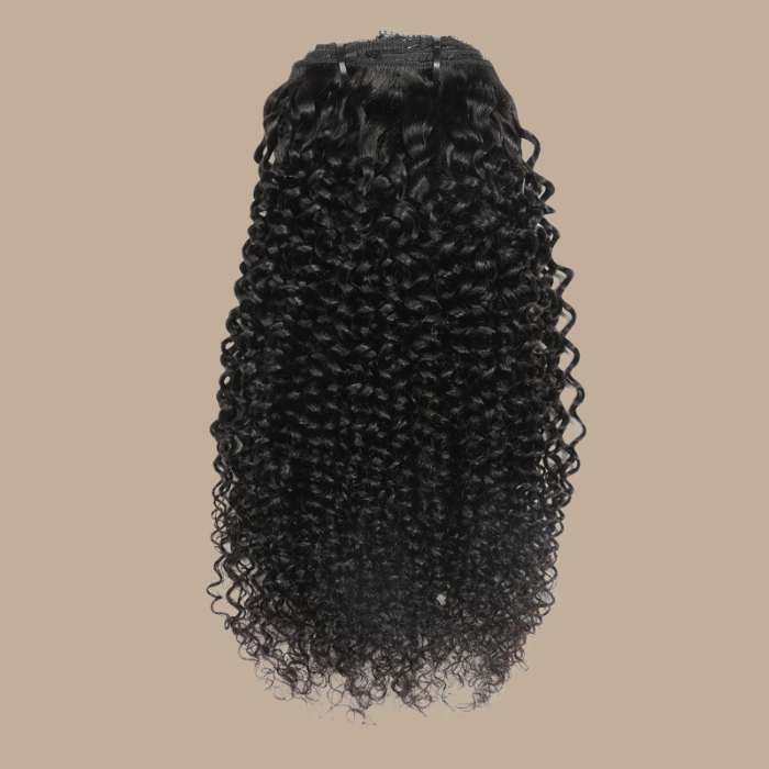 Kit Extensions à Clips Kinky Curly Noir 120 gr Noir 120 Gr