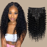 Kit Extensions à Clips Deep Wave Noir 120 gr Noir 120 Gr