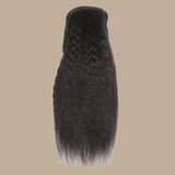 Queue de cheval Ponytail Noir A Cordon Remy Hair Kinky Straight Noir