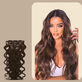 Extensions Clips Ondulées Chocolat Chocolat 20" | 51 Cm 160 Gr