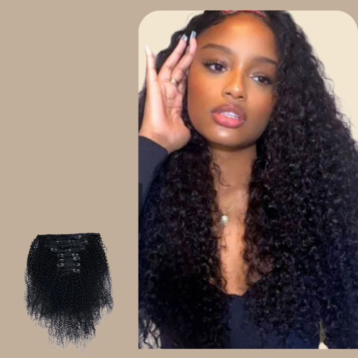 Kit Extensions à Clips Afro Curly Noir 120 gr Noir 120 Gr