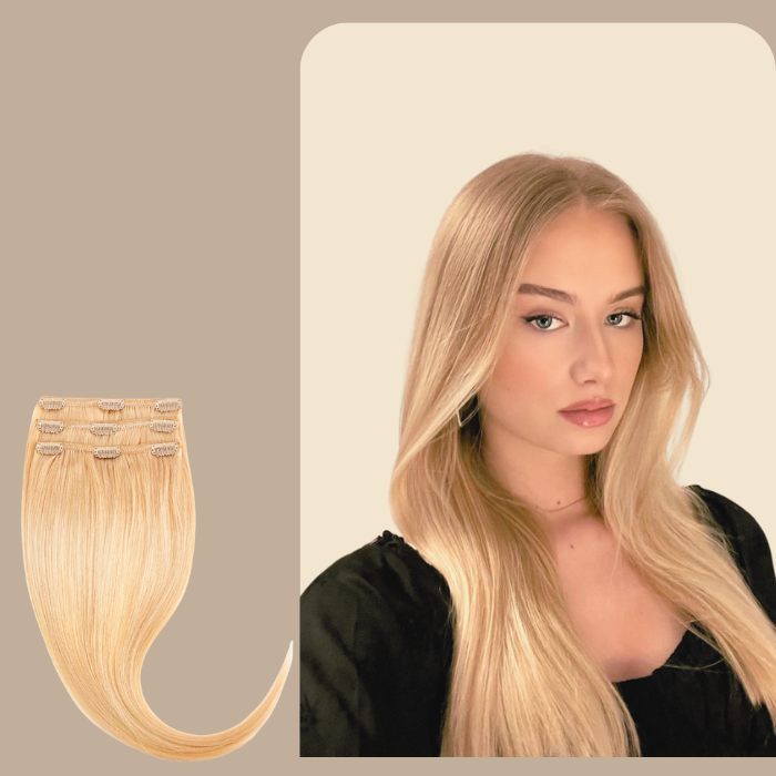 Extensions Clips Raides Blond Blond 18" | 46 Cm 85 Gr