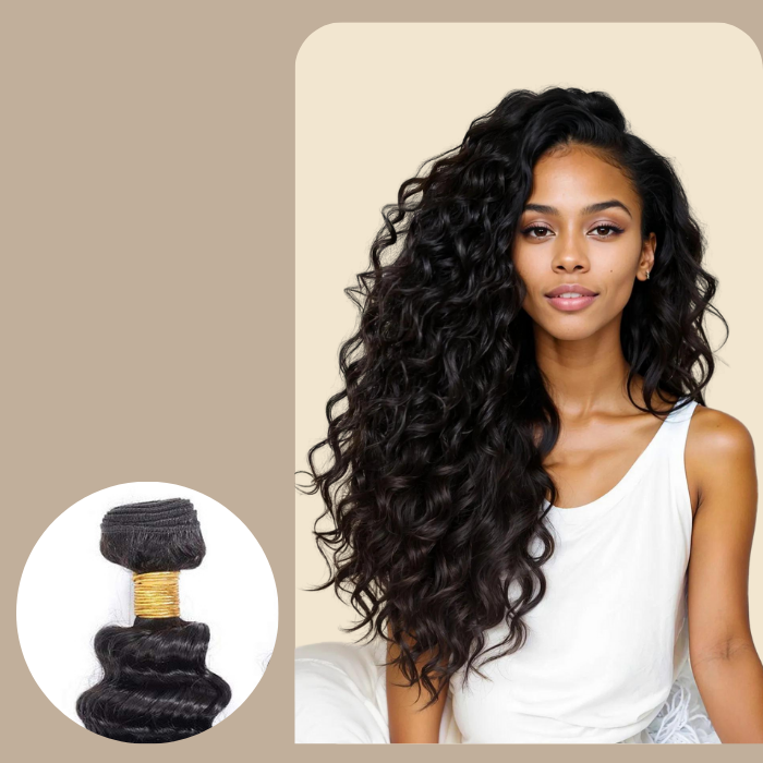 Tissage Cheveux Vierge Human Hair Deep Wave 7A Brun Foncé 1B 100 Gr Brun Foncé 1 Pc