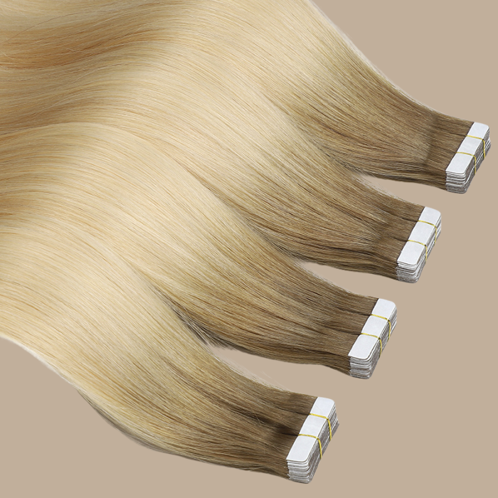 Extensions Adhésives / tapes raides Remy Hair Premium T10/20# T10 20#