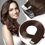 Extensions Adhésives / tapes raides Marron Chocolat