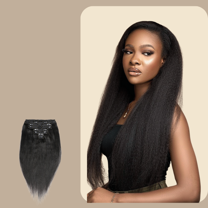 Extensions à Clips Yaki Straight Noir Noir 120 Gr