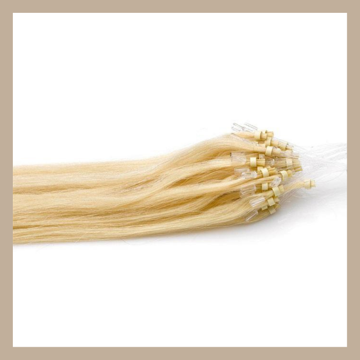 100 Extensions Anneaux Raides Blond 18" | 46 Cm 80 Gr