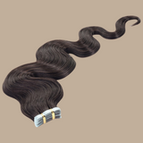 Extensions Adhésives / tapes ondulés Brun Foncé 20" | 51 Cm 50 Gr