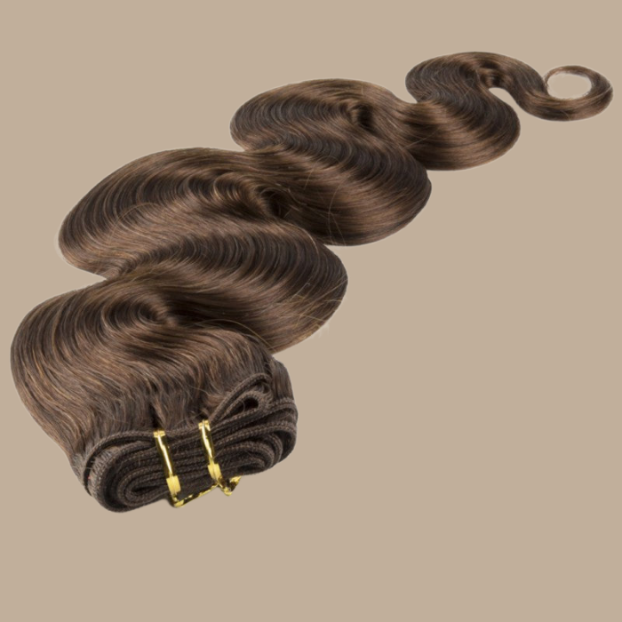 Tissage Cheveux ondulés naturels Marron Chocolat 22" | 56 Cm 100 Gr